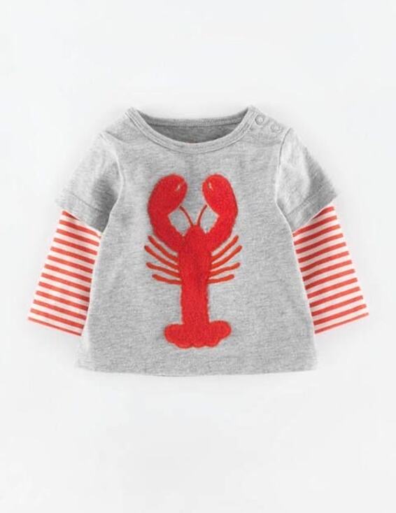 Baby Boden Other - Baby Boden Crab Appliqué Long Sleeve Top